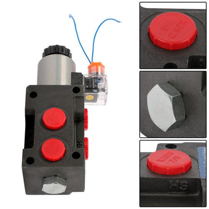 13 GPM Solenoid 12V DC 6 Port Hydraulic Adjustable Variable Flow Control Valve