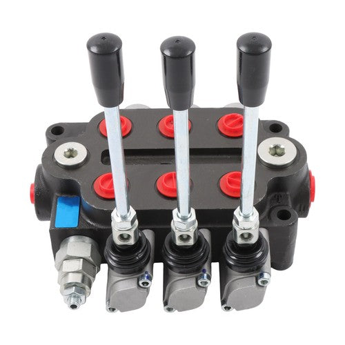 3 Spool 25 GPM Hydraulic Directional Control Valve Tractor Loader Double Acting