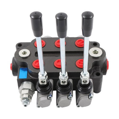 3 Spool 25 GPM Hydraulic Directional Control Valve Tractor Loader Double Acting