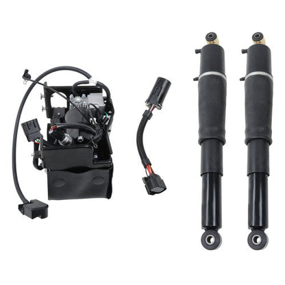 Rear Pair Air Suspension Shocks & Compressor For Chevrolet Cadillac GMC 01-13