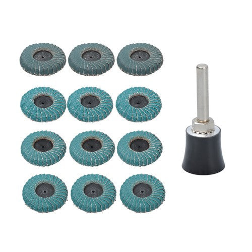 12Pack Mixed Curved Flap Disc 2" Quick Change Sanding Discs for Die Grinder