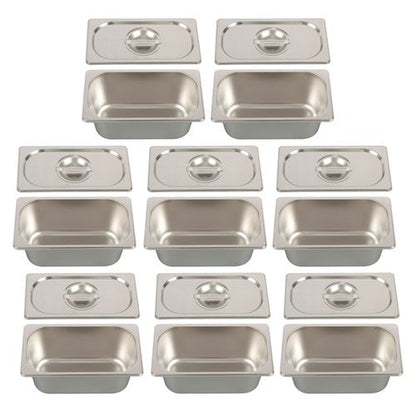 1/3 Size 6 Inch Deep Thickened Restaurant Steam Table Pans 8 Pieces