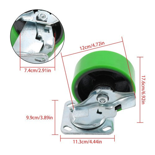 4 wheels 5 Inch Caster Wheels Heavy Duty,Capacity 4000LB