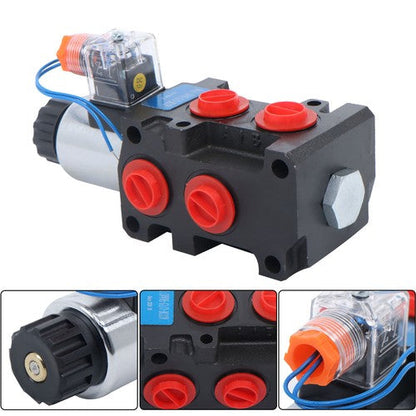 13GPM Hydraulic Adjustable Variable Flow Control Valve 6 Port 12V DC New