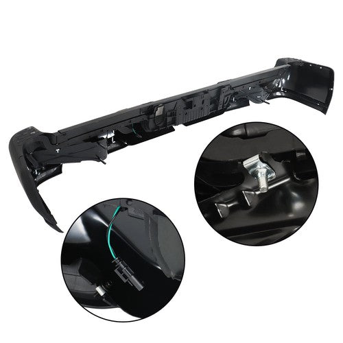 Rear Bumper w/ Vent w/o Sensor Holes Black Metal Suitable For RAM 1500 2019-2022