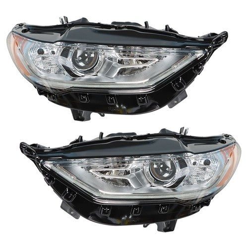 Headlight Fit For Ford Fusion 2017-2019 Headlamps Driver + Passenger Side Pair