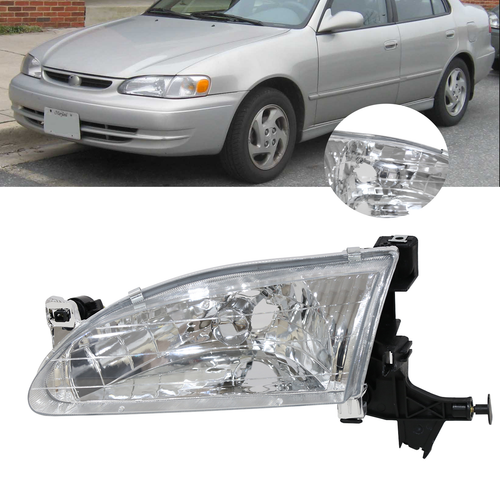 Fit For 1998-2000 Toyota Corolla CE VE LE 1.8L Chrome Headlights Driver Side LH