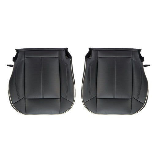 Driver&passenger Bottom Seat Cover Fit For Hummer H3 2006-2010 Black Leather