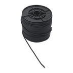 Black Nylon Solid Braid Rope High UV & Abrasion Resistance 1/4 Inch × 500ft
