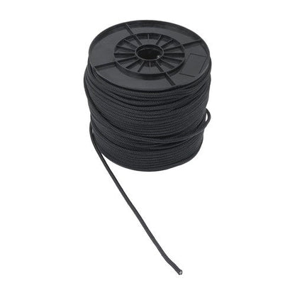 Black Nylon Solid Braid Rope High UV & Abrasion Resistance 1/4 Inch × 500ft