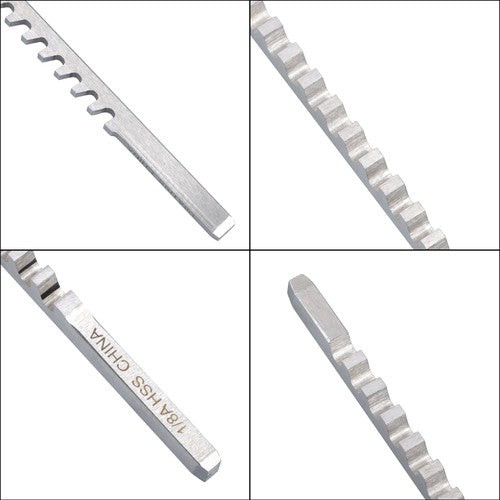 1/8" A Style 1/8" x 5" HSS Standard Keyway Broach With Shim LOC 13/64-1-1/8" New