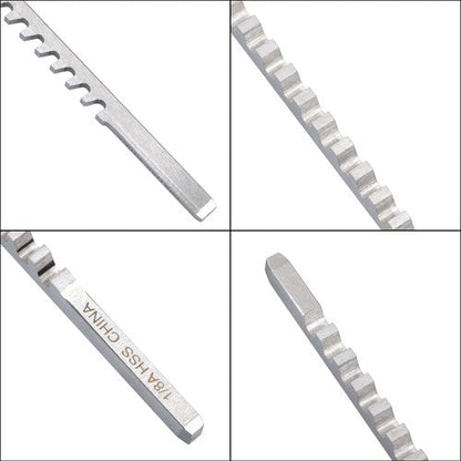 1/8" A Style 1/8" x 5" HSS Standard Keyway Broach With Shim LOC 13/64-1-1/8" New