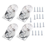 2Inch Caster Wheels 4 pieces Heavy Duty Alloy Steel + Rubber Casters white