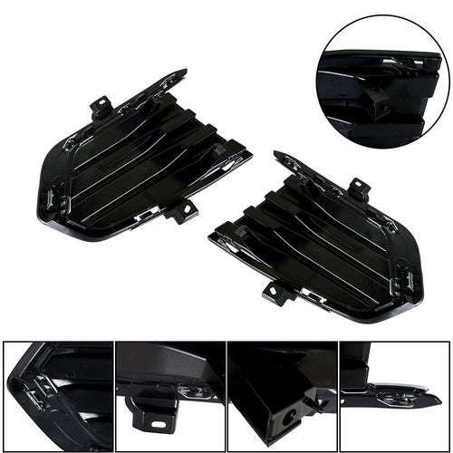 Front Fog Lamp Cover For Cadillac XT5 2017-2019 Black New Driver+Passenger Side