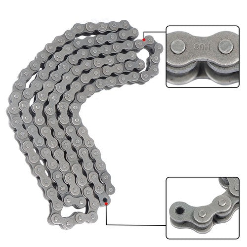 #80H Heavy Duty Roller Chain × 10 Feet With 1 Connector New