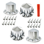 33mm Spiked Axle Cover Set Rear Axle Complete Wheel Cover Fits For Semi Truck