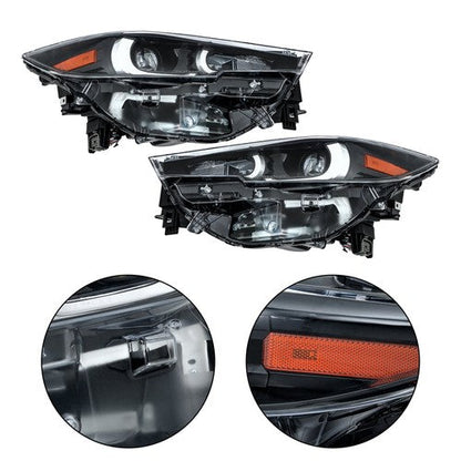 Headlamps Headlights Assembly For 2022-24 Mazda CX-5 Left+Right Non-AFS&LED DRL