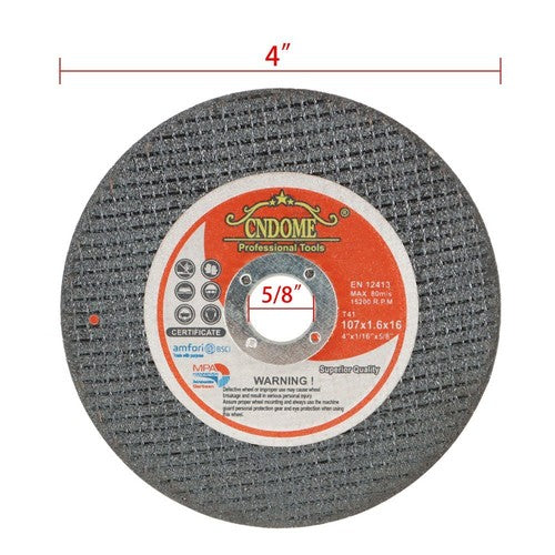 50pcs 4" x 1/16" x 5/8" Cutting Discs Cut-off Wheel - Metal & Stainless Steel