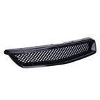 For 1999-2000 Honda Civic Front Bumper Halogen Fog Lights Lamp&Grille Grill 3PCS