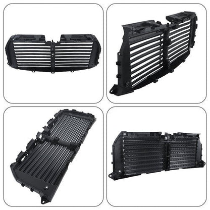 Black Upper Radiator Grille Air Shutter Assembly W/Motor For Ford F150 2015-2017