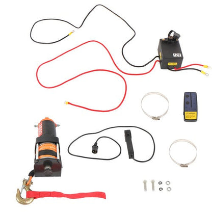 12V 2500LBS1.2HP Electric Winch 50ft Synthetic Rope Wireless & Wired Remote