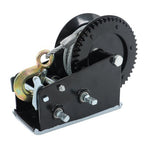 Winch Steel+Polyester Black 3500lbs 33ft 4:1/8:1 26mm Hook Bidirectional Ratchet