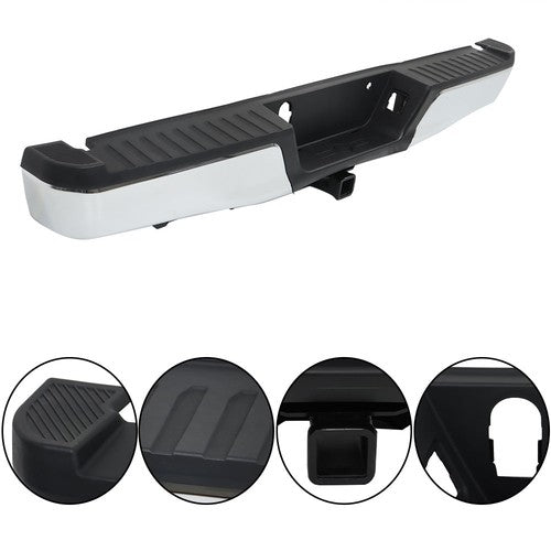 For Ford F-150 2015-2020 Chrome Steel Rear Step Bumper Assembly New w/ Max Tow