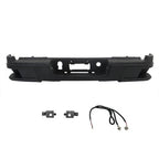 Rear Step Bumper Black For 2015-2022 Chevy Colorado Canyon W/o Sensor Holes