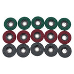 Flap Wheels Set 180# 320# 600# 5 Pcs of each Scour Flap Disc 15 Pcs 4.5 Inch