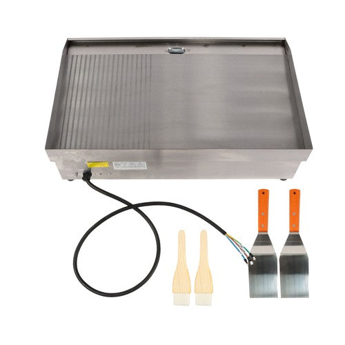 30 Inch Commercial Electric Griddle 3000W Countertop Teppanyaki Grill 122℉-572℉