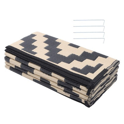 8x10 ft Waterproof Outdoor Rug Outdoor Indoor RV Mat Carpet For Patio Backyard