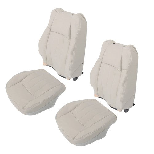 For Chrysler 300C 2005-2010 4PCS Both Side Bottom&Top Seat Cover Lt Gray Leather