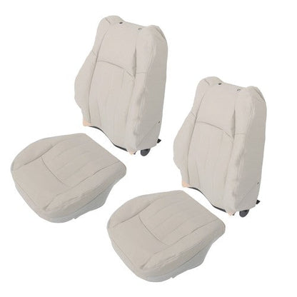 For Chrysler 300C 2005-2010 4PCS Both Side Bottom&Top Seat Cover Lt Gray Leather