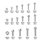 240 Pcs Flanged Stainless Steel Bolts and Nuts Kit M5, M6, M8 Metric Assortment