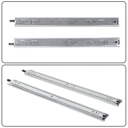 1 Pair of 22" Locking Drawer Slides Full Extension & Lock 150 lb Load Capacity