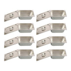 6 Inch Deep 8 Pack Restaurant Steam Table Pans 1/3 Size with Non-Stick Coating