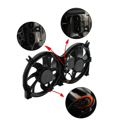 Fit For 2014-2019 Infiniti QX60 3.5L 2.5L Radiator Cooling Fan W/Control Module