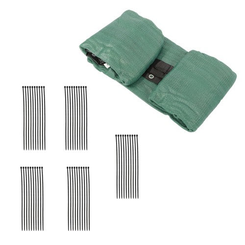Dark Green Heavy Duty Garden Privacy Fence 4' x 50' Barrier Net With Zip Ties