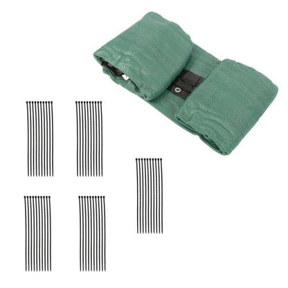 Dark Green Heavy Duty Garden Privacy Fence 4' x 50' Barrier Net With Zip Ties