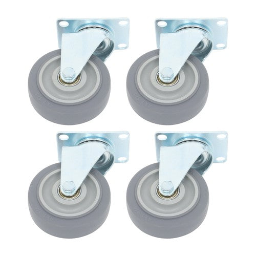 4 Pack Grey With Diagonal Bar 1200 Lbs 4 Inch Swivel Caster Wheels Heavy Duty