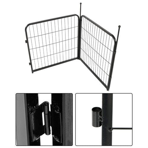 16 Panels 24x24 inch Dog Playpen Crate Fence Pet PlayPen Exercise Cage