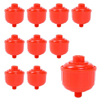 10PCS DISPOSABLE INLINE AIR FILTERS FIT FOR HVLP Paint Spray Gun Universal Red