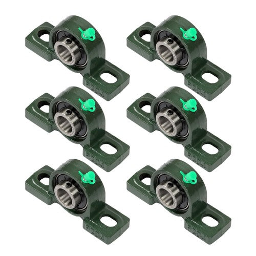 6× UCP204-12 Pillow Block Mounted Ball Bearing 3/4" Bore Cast Iron Base