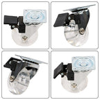 2 Inch Caster Wheels Set of 4 Heavy Duty Locking Casters with brake white