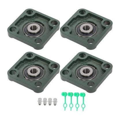 UCF201-8 1/2" Bore Pillow Block Flange Bearing 4 Bolt Solid Base (4PCS)