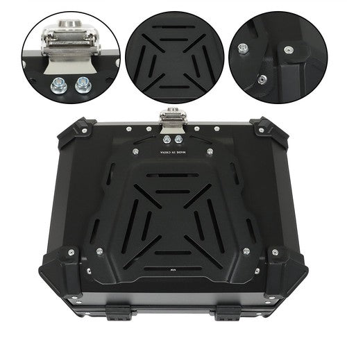 22L Black Motorcycle Luggage Waterproof Tail Box Scooter Trunk Storage Top Case