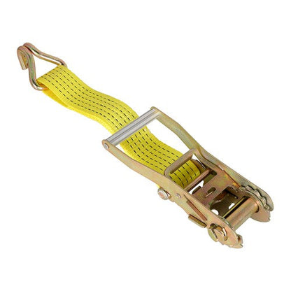 6-Pack 2" x 15' 5000 lbs Ratchet Straps With J Hook Heavy Duty Tie Downs