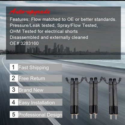6PCS Fuel Injector Fit For Toyota 4Runner Pickup MR2 Celica Tercel T100 3283160