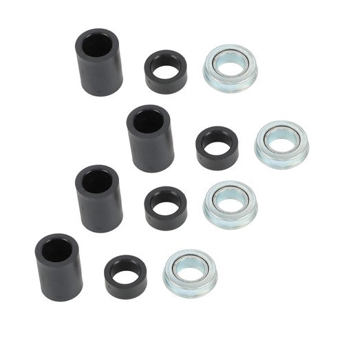 2PCS 14.5x4-8 Solid Wheels w/Toothed Tread, Silver Hub Black&Silver Replace Tire