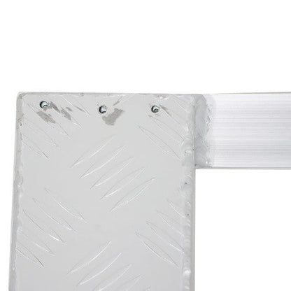 2Pcs 72'' × 14'' Aluminum Sliver Trailer Ramps 6500LBS Total Beavertail Hook End